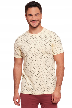 T-Shirt Męski Klasyczny Bawełniany Krótki Rękaw Okrągły Dekolt MORAJ 
