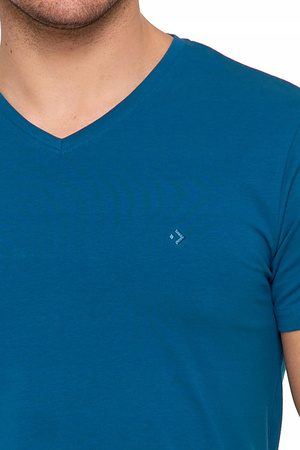 T-SHIRT PREMIUM MĘSKI Koszulka Gładka Bluzka z Haftem Logo MORAJ