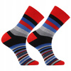 Wysokie Skarpety w Kolorowe Paski Skarpetki Garniturowe 3-PAK MORAJ