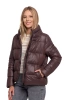 KRÓTKA KURTKA DAMSKA PIKOWANA Z KAPTUREM NA JESIEŃ CIEPŁA MORAJ