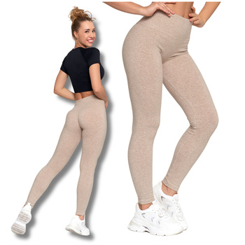 LEGGINSY DAMSKIE OCIEPLANE GETRY Z WYSOKIM STANEM I SZEROKI PAS MORAJ