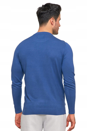 Elegancki Sweter Męski Okrągły Dekolt Klasyczny z Wiskozy Wygodny MORAJ 