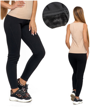 Legginsy Damskie Getry Ocieplane kryjące Ciepłe z Futerkiem MORAJ