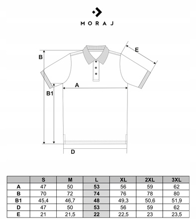 Koszulka Polo Męska Klasyczna Polówka T-Shirt z Kołnierzykiem MORAJ 