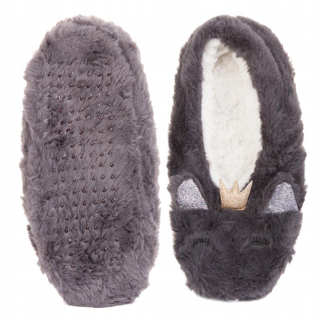 KAPCIE DAMSKIE BAMBOSZE MIĘKKA PODESZWA PAPCIE Z ABS UROCZE MORAJ