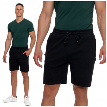 SZORTY MĘSKIE Dresowe Krótkie Spodenki Kieszenie na Zamek Modne MORAJ