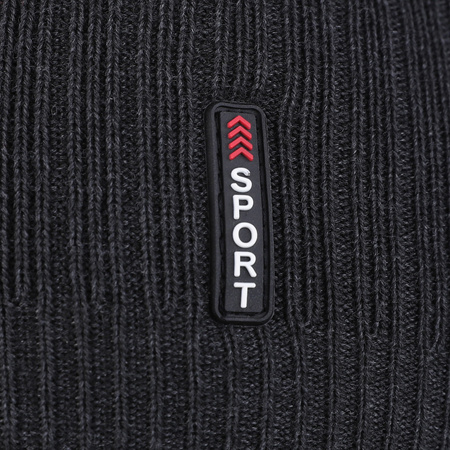 OCIEPLANA CZAPKA ZIMOWA MĘSKA OCIEPLENIE POLAROWE CIEMNA NA ZIMĘ MORAJ