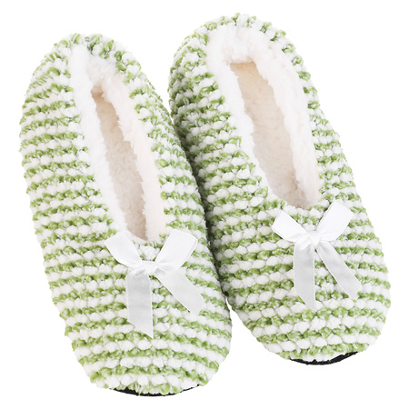 KAPCIE DAMSKIE BAMBOSZE MIĘKKA PODESZWA PAPCIE Z ABS KOKARDKI MORAJ