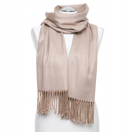 Szal Damski Dwustronny z Frędzlami Elegancki Szalik Cienki Dwa Kolory MORAJ