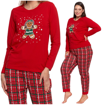 ŚWIĄTECZNA PIŻAMA DAMSKA Z PIERNICZKIEM UROCZA PREZENT NA ŚWIĘTA MORAJ