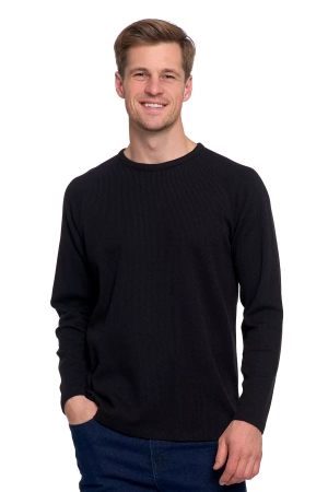 KOSZULKA MĘSKA Z DŁUGIM RĘKAWEM LONGSLEEVE STRUKTURA MODNY MORAJ