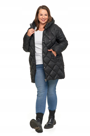 KURTKA DAMSKA PIKOWANA z Kapturem Przejściowa na Jesień Wiosnę MORAJ