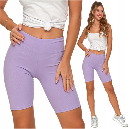 Legginsy Kolarki Prążkowane Krótkie Getry Bikery Damskie Kryjące MORAJ 