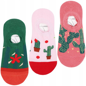 Skarpetki Balerinki Damskie Niskie Skarpety MORAJ Kolorowe 3-PAK