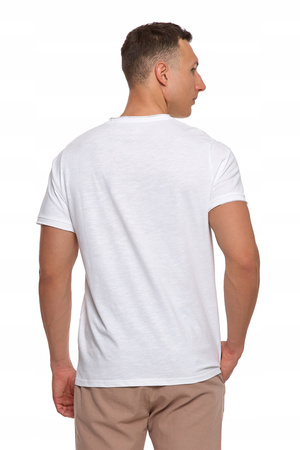 T-SHIRT MĘSKI Z KRÓTKIM RĘKAWEM GŁADKA KOSZULKA BAWEŁNIANA BLUZKA MORAJ 