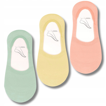 Skarpetki Damskie MORAJ Stopki Balerinki Niskie Skarpety Gładkie 3PAK