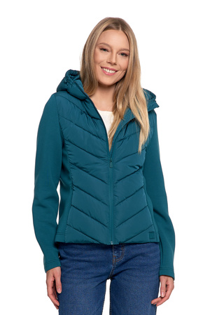 KRÓTKA KURTKA DAMSKA PRZEJŚCIOWA Z KAPTUREM NA JESIEŃ CIEPŁA MORAJ