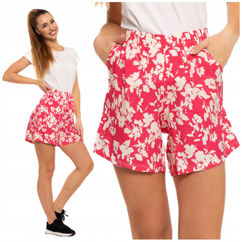 KRÓTKIE SPODENKI Szorty Damskie MORAJ Wygodne Przewiewne Wzorzyste