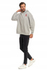 BLUZA UNISEX z Kapturem Luźna Szara Nadruk Męska i Damska MORAJ 