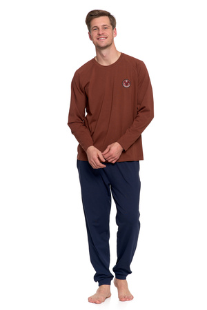 PIŻAMA MĘSKA DWUCZĘŚCIOWA DŁUGI RĘKAW I SPODNIE WYGODNA STYLOWA MORAJ