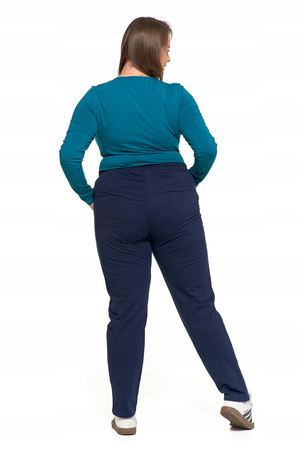 SPODNIE DRESOWE Damskie Klasyczne Proste Bez Ściągacza Plus Size MORAJ