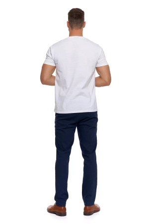 T-SHIRT MĘSKI MORAJ KOSZULKA KRÓTKI RĘKAW PROSTA ROZPINANY DEKOLT MODNA