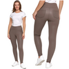 Eleganckie LEGGINSY DAMSKIE GETRY w stylu skórzanym Wysoki Stan MORAJ 