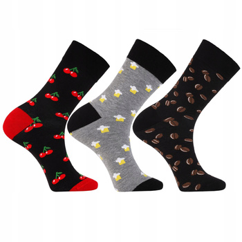 SKARPETY MĘKIE WYSOKIE Skarpetki Garniturowe Kolorowe 3-PAK MORAJ