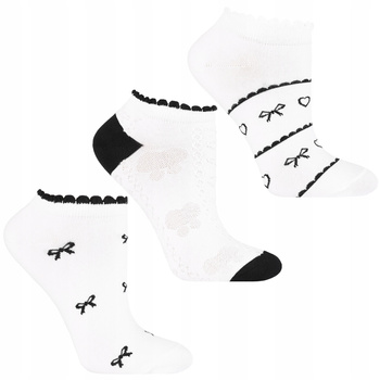 Stopki Skarpetki Damskie Urocze Skarpety do Kostki MORAJ 3-pary