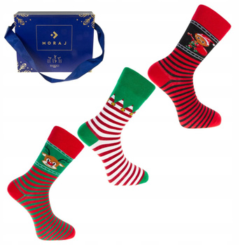 Skarpety Świąteczne Moraj PUDEŁKO NA PREZENT 