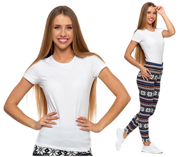 Podkoszulka Koszulka Damska Bawełniana Klasyczna Krótki Rękaw MORAJ