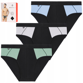 SLIPY MĘSKIE Klasyczne Majtki Bawełniane Wygodne Komfort 3-PAK MORAJ