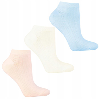 Skarpetki Stopki Damskie Niskie Do Kostki Delikatny Wzór 3-PAK MORAJ 