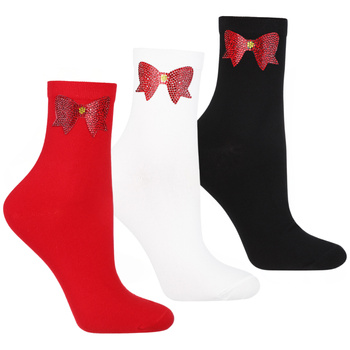 UROCZE SKARPETKI DAMSKIE KRYSZTAŁKI SKARPETY NA PREZENT MORAJ 3-PARY