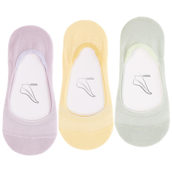 SKARPETKI DAMSKIE STOPKI MORAJ NISKIE SKARPETY BALERINKI GŁADKIE 3PAK