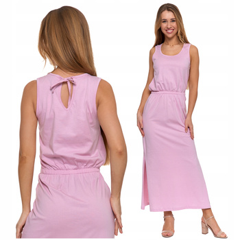 SUKIENKA DAMSKA MAXI z Rozcięciem Długa Suknia na Lato Elegancka MORAJ 