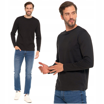 KOSZULKA MĘSKA Na Długi Rękaw Longsleeve Gładka Klasyczna Prosta MORAJ 