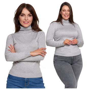 CIENKI GOLF DAMSKI ELEGANCKI SWETER BLUZKA Z GOLFEM DŁUGI RĘKAW MORAJ