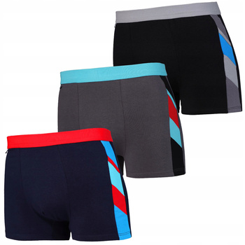 BOKSERKI MAJTKI MĘSKIE Dopasowane Wygodne Klasyk Bawełniane 3PAK MORAJ 