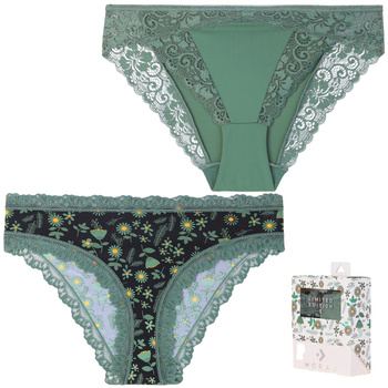 ELEGANCKIE MAJTKI DAMSKIE KORONKOWE FIGI DELIKATNE NA PREZENT MORAJ 2PAK