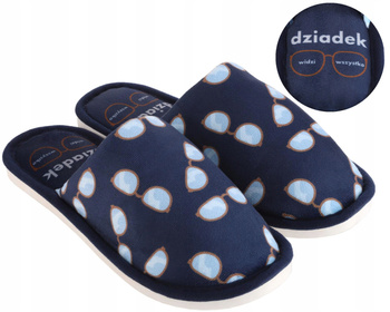 Kapcie Męskie Ciepłe Śmieszne Klapki PREZENT na Dzień Dziadka MORAJ 