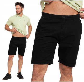SPODENKI KRÓTKIE MĘSKIE Szorty Materiałowe Do Kolan Eleganckie MORAJ 