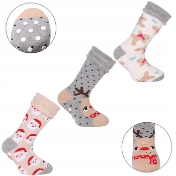 Skarpetki Świąteczne ABS Ciepłe THERMO Moraj 