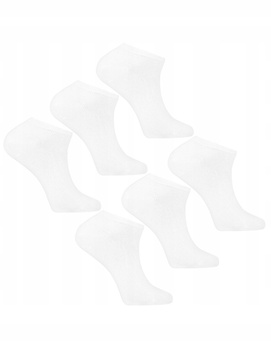 Skarpetki Stopki Męskie Klasyczne BIAŁE Gładkie Bez Wzoru 6-PAK MORAJ 