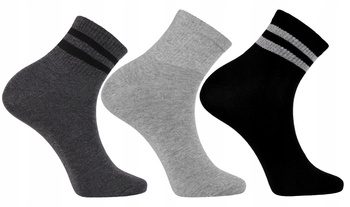 Skarpetki Męskie Wysokie Skarpety Szeroki Ściągacz Ciemne MORAJ 3pak 