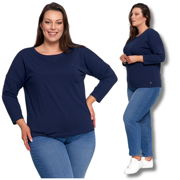 GŁADKA BLUZKA DAMSKA KOSZULKA Z 3/4 RĘKAWEM MODNA KLASYCZNA MORAJ