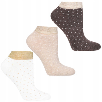 SKARPETKI MORAJ NISKIE SKARPETY STOPKI DELIKATNE ZDOBIENIE 3-PAK 