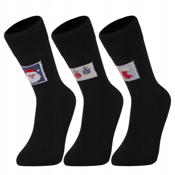 Skarpetki Świąteczne Męskie PREZENT NA ŚWIĘTA MIKOŁAJKI 3-PAK MORAJ 