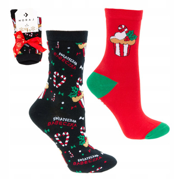 Skarpetki Świąteczne Moraj 2 pary PREZENT