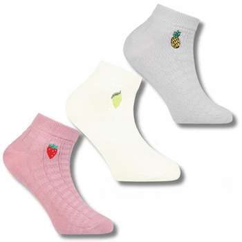 Skarpetki Dziecięce za kostkę Stopki MORAJ Skarpety z Haftem 3-pary 